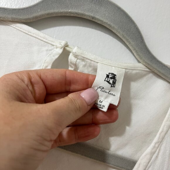 ✨ VICI Flawless White Boho Peplum Blouse – Size M ✨ - Picture 4 of 8